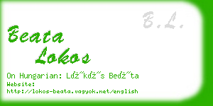 beata lokos business card